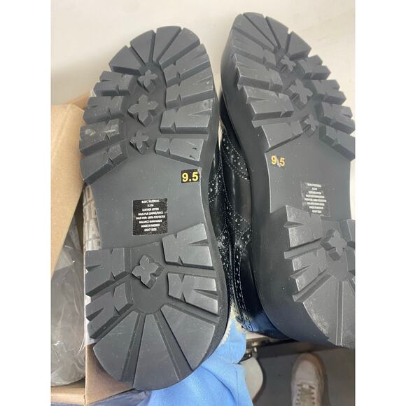 Steve Madden Rudi Black Leather Faux Fur Lace Oxfords BRAND NEW Women's 9.5M - Picture 12 of 13